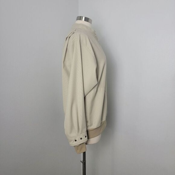 Khaki Houndstooth Pattern Zero Restriction Golf Outerwear Windwear Pullover - Picture 7 of 14